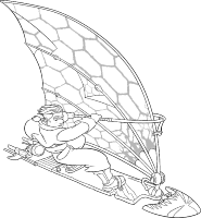 A coloring page of treasure planet